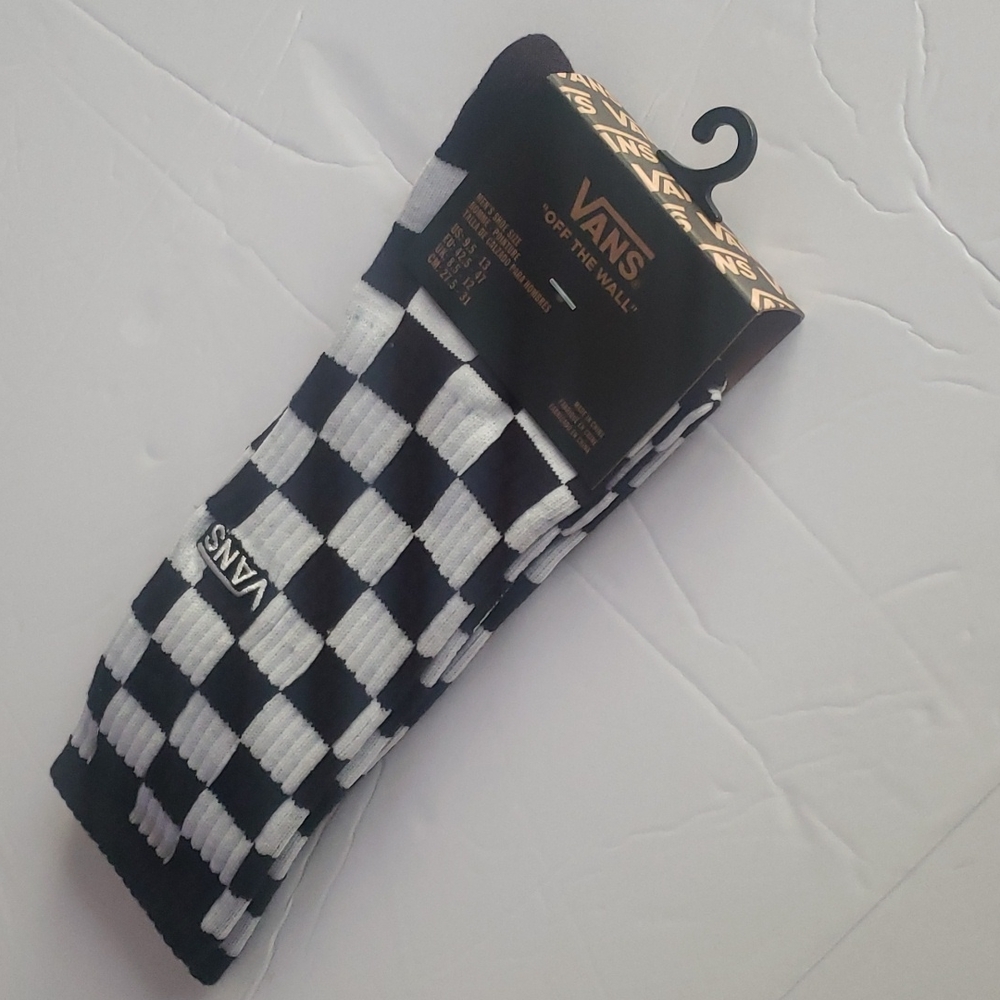 Vans socks "off the wall" checkerboard size 9.5 to 13